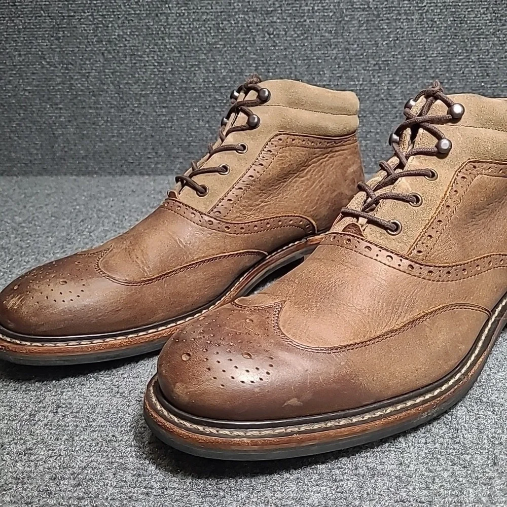 Wolverine 1000 Mile Brown Wingtip Boots Men's Size 10.5 D - Picture 13 of 16